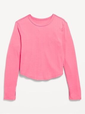 Old Navy Long-Sleeve Pink Crewneck Top